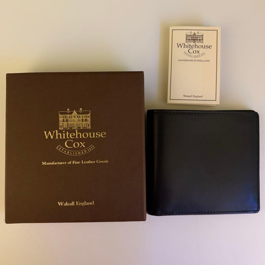 【廃盤品】Whitehouse Cox 二つ折り財布 黒 サドルレザー