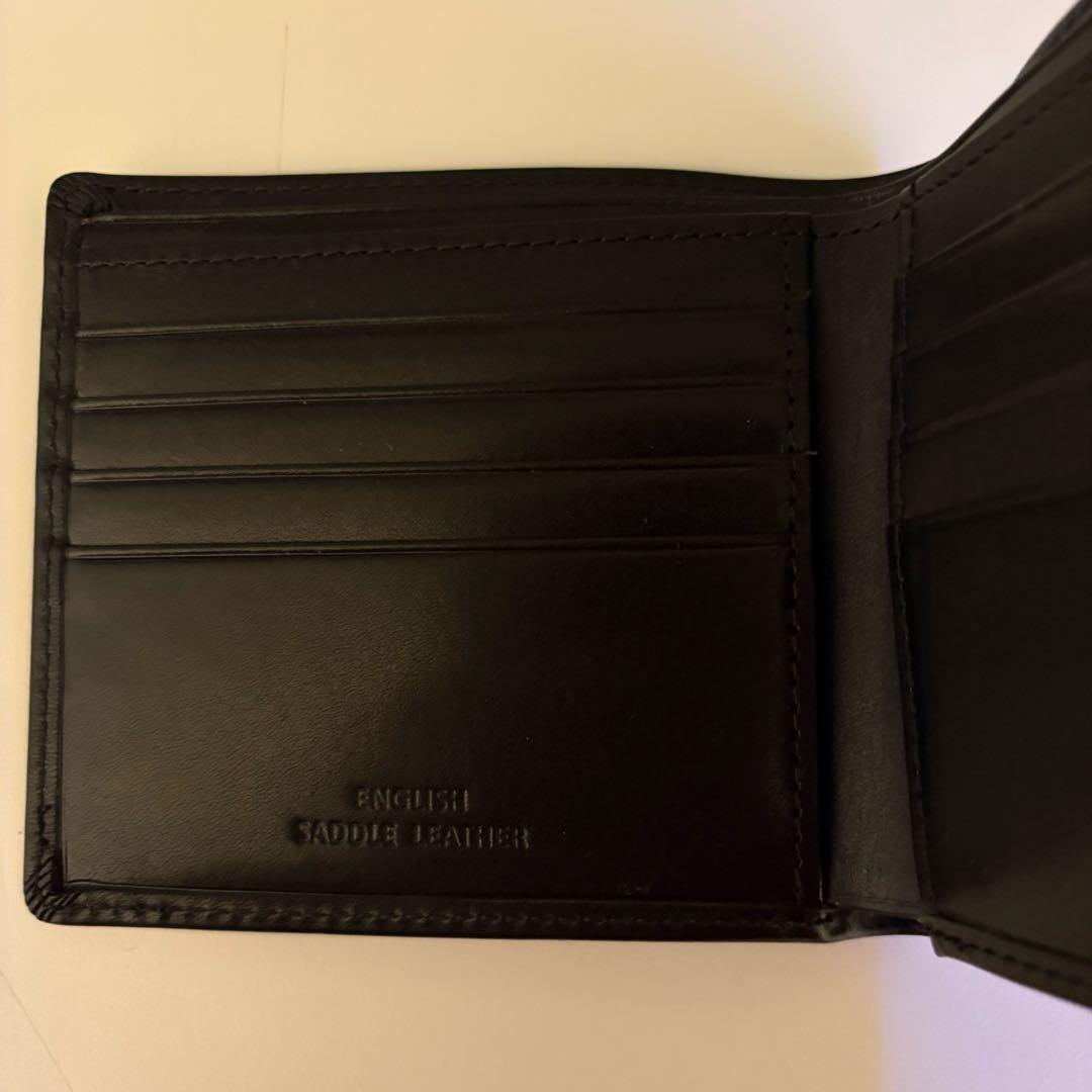 【廃盤品】Whitehouse Cox 二つ折り財布 黒 サドルレザー