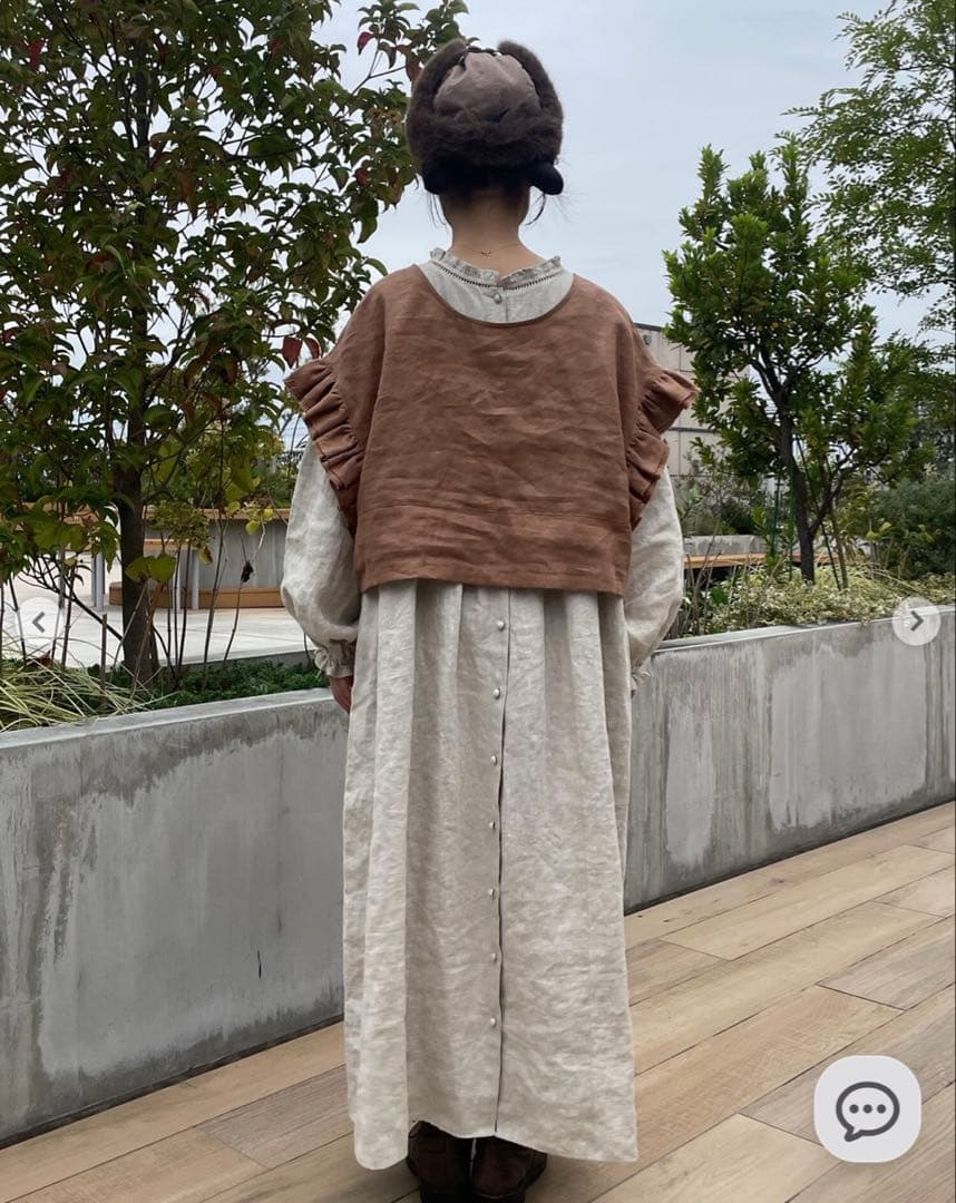 サマンサモスモス 立川限定リネンダブルフリル2WAYベスト