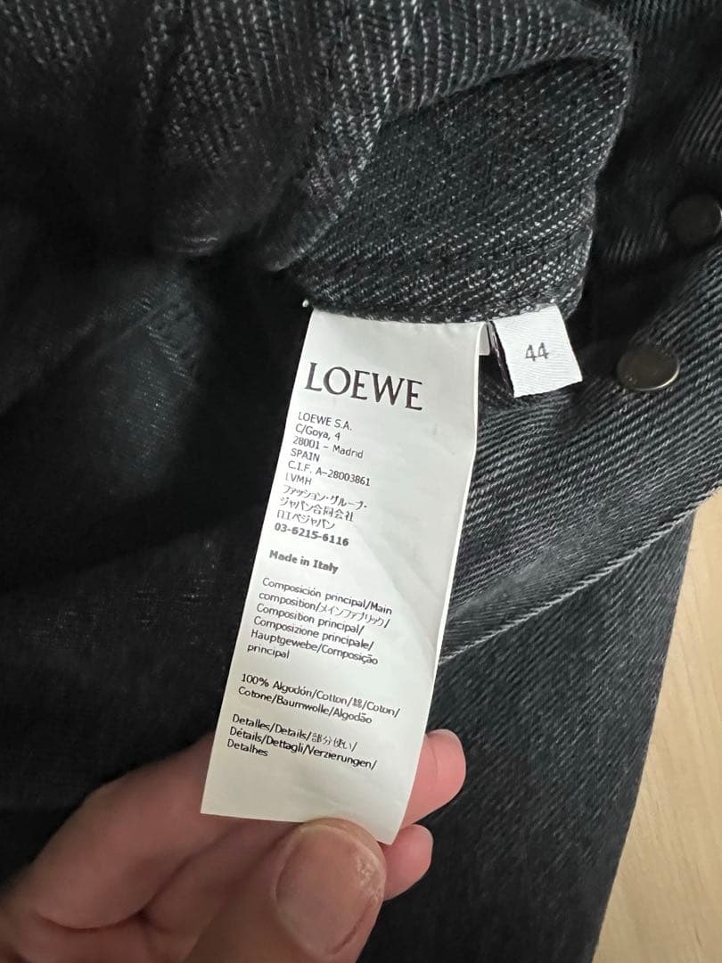 LOEWE ロエベ アナグラム デニムジャケット ブラック サイズ44