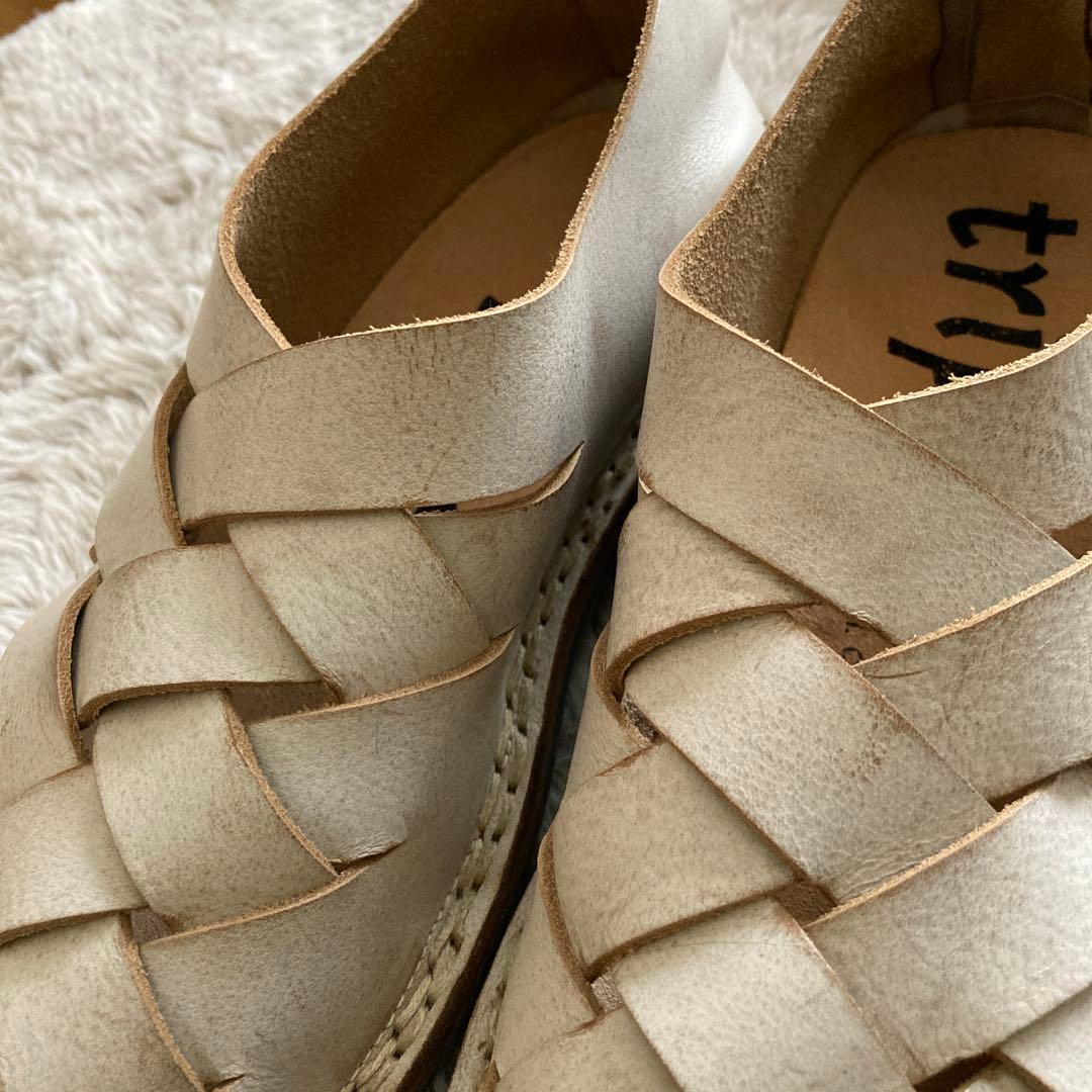 最終値下げ　トリッペン プッシュ push 編み込みレザー