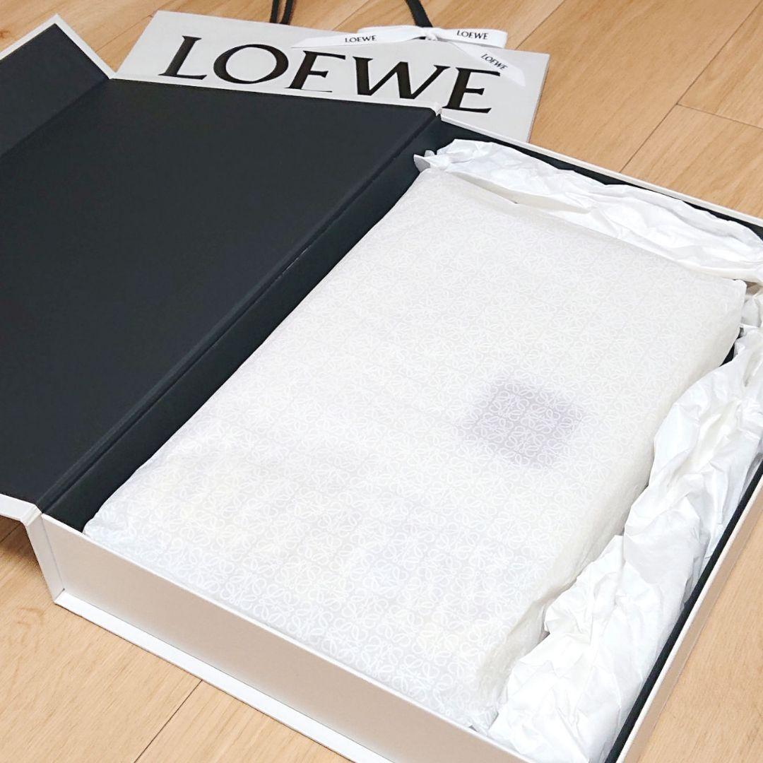 【LOEWE】ロエベ レザーアナグラム ウール&モヘア マフラー 完売品 レア