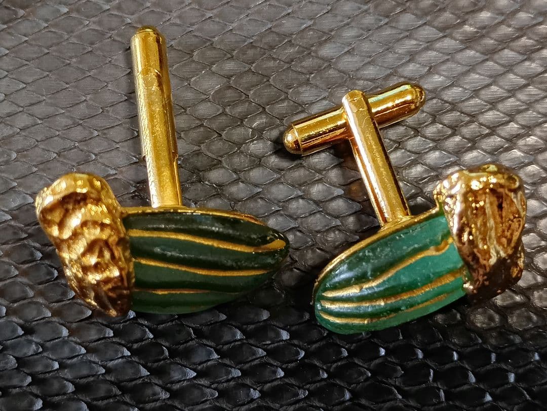 レア 希少 daum FRANCE ドーム フランス カフス ゴールド ガラス