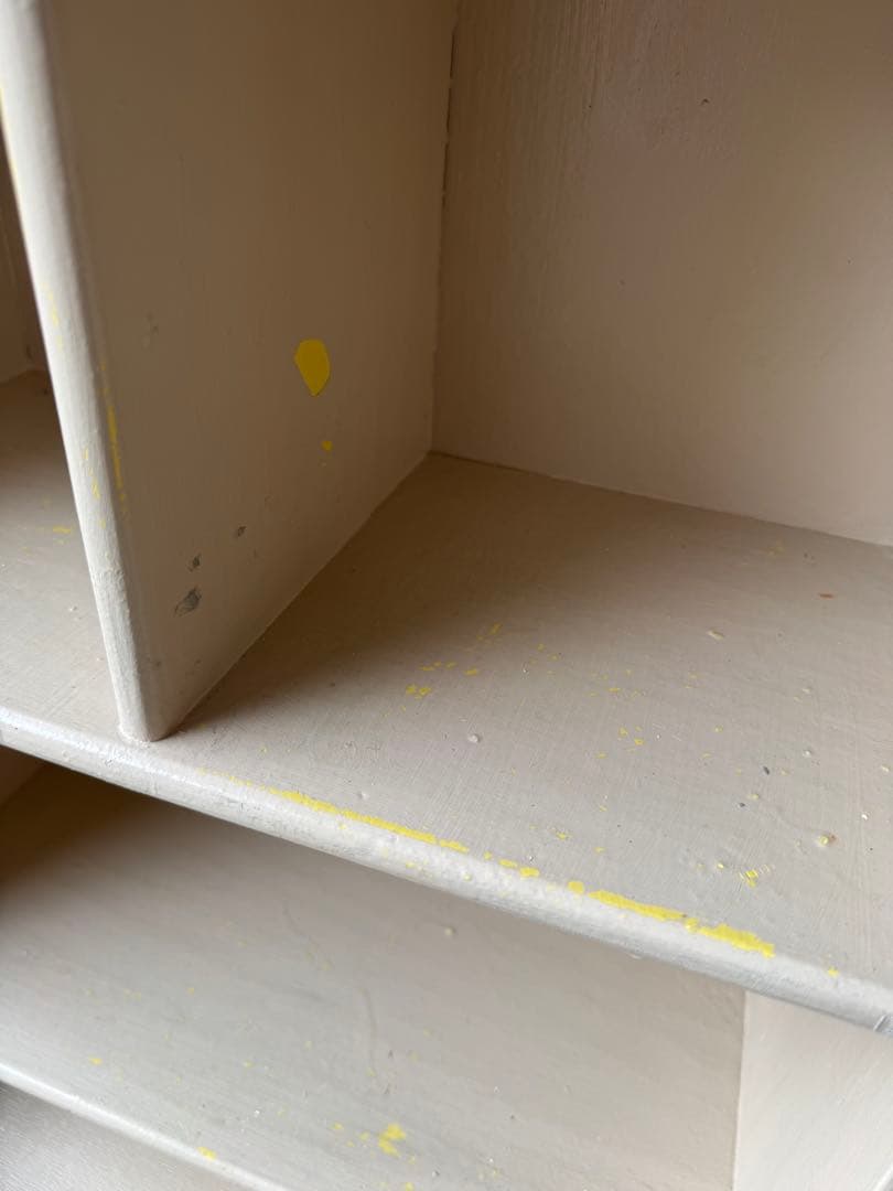 フランス　アンティーク　ガラスキャビネット　吊り棚　シャビー