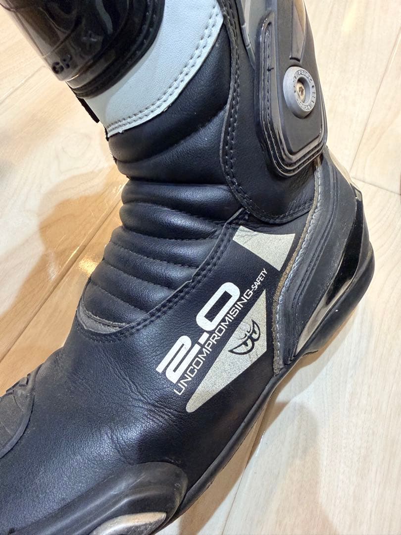 BERIK バイクブーツ2.0 黒/白/グレー