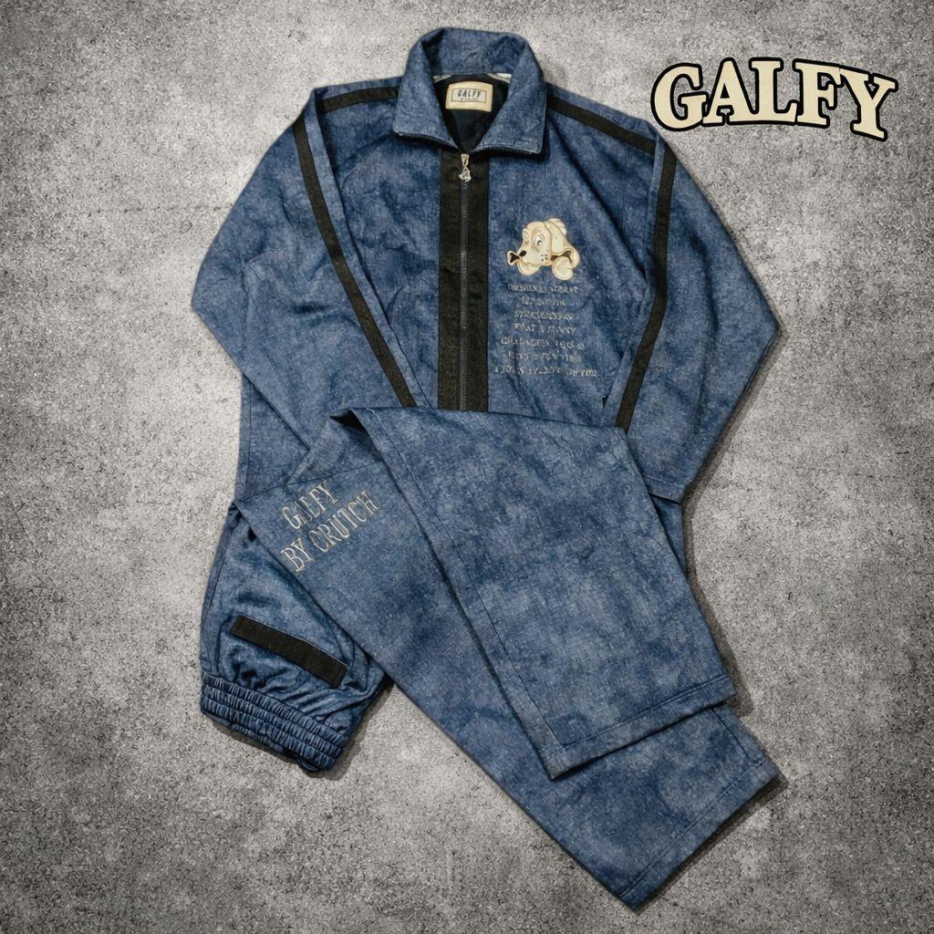 GALFY 犬刺繍 ジャージ セットアップ Y2K 平成