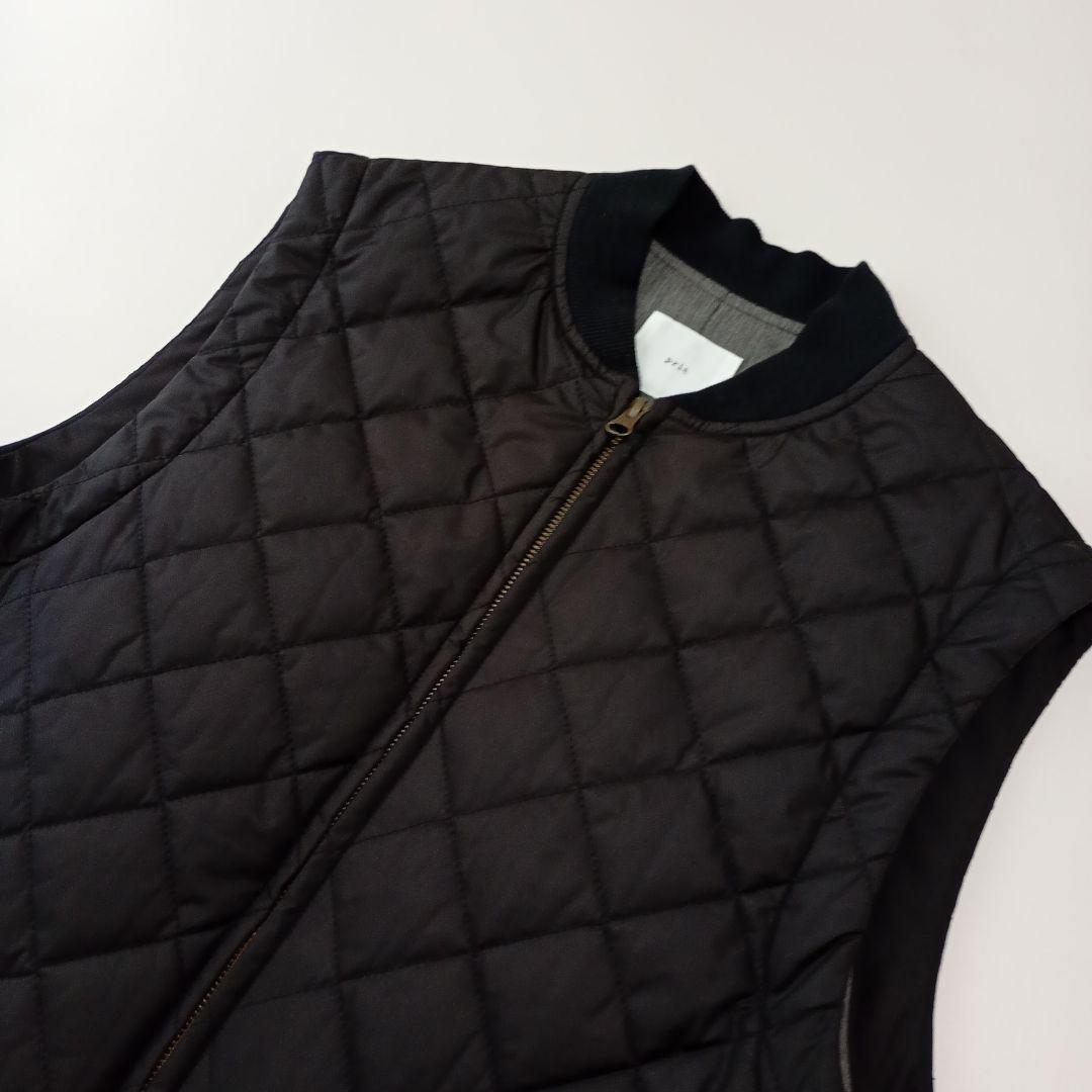 prit フリーサイズ キルティングベストノースリーブベスト ブラック 日本製