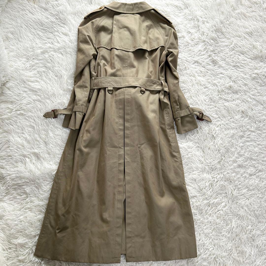 【美品】バーバリー　トレンチコート　ロング丈　ベルト付き　ベージュ　M相当