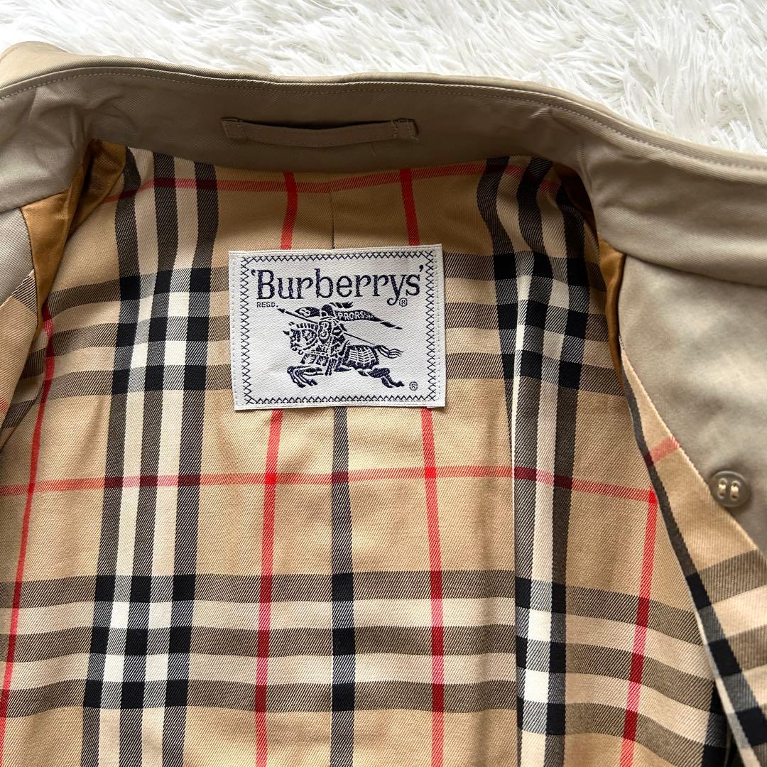 【美品】バーバリー　トレンチコート　ロング丈　ベルト付き　ベージュ　M相当