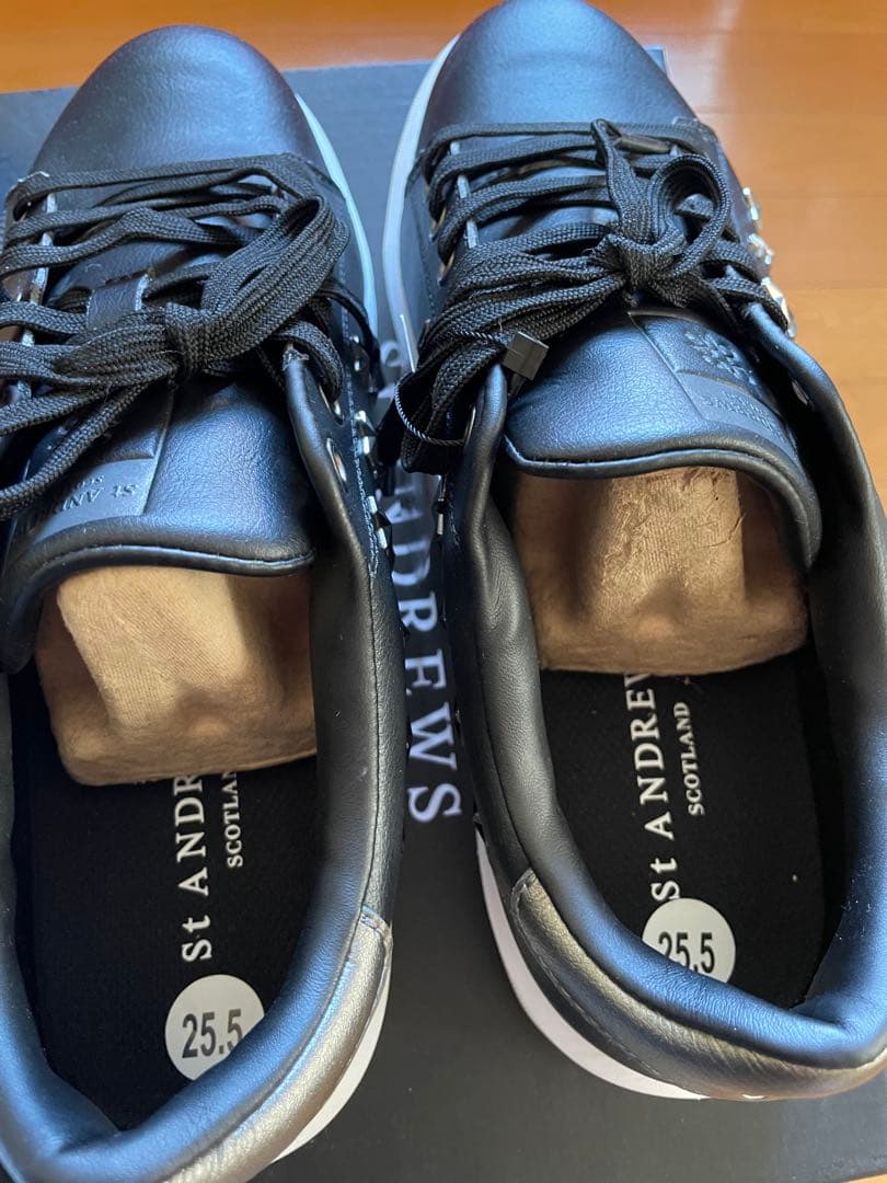 St ANDREWS ブラック スニーカー 25.5cm