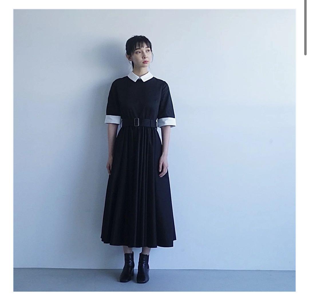 foufou バイカラーワンピース 半袖