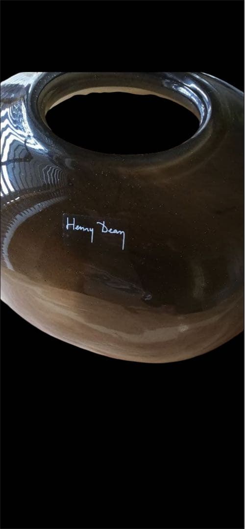 Henry Dean スモークグレー花瓶