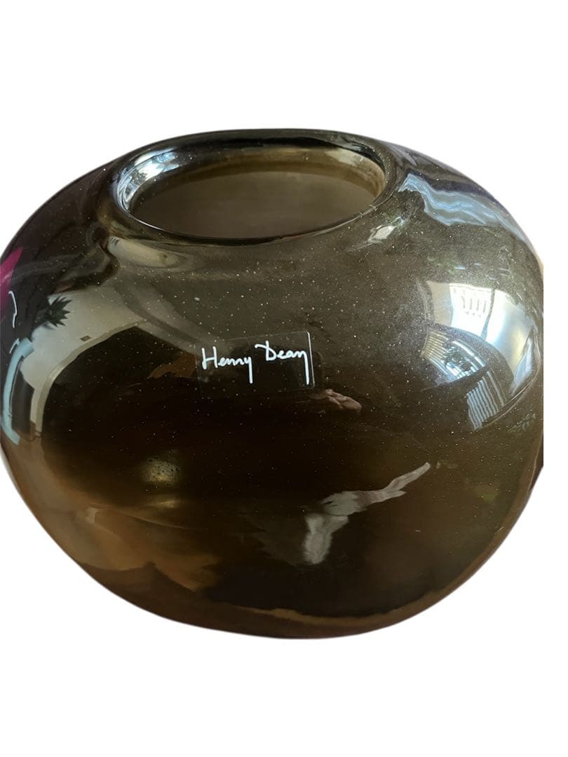 Henry Dean スモークグレー花瓶