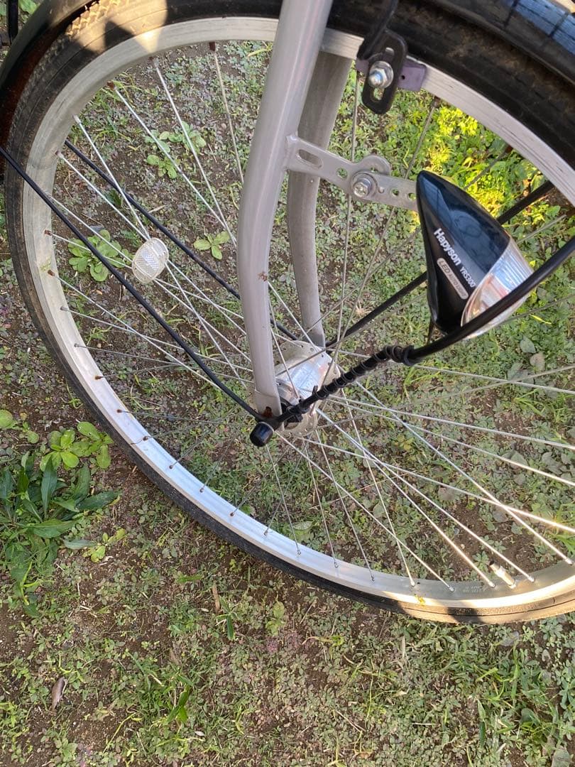 シティサイクル グレー バスケット付き