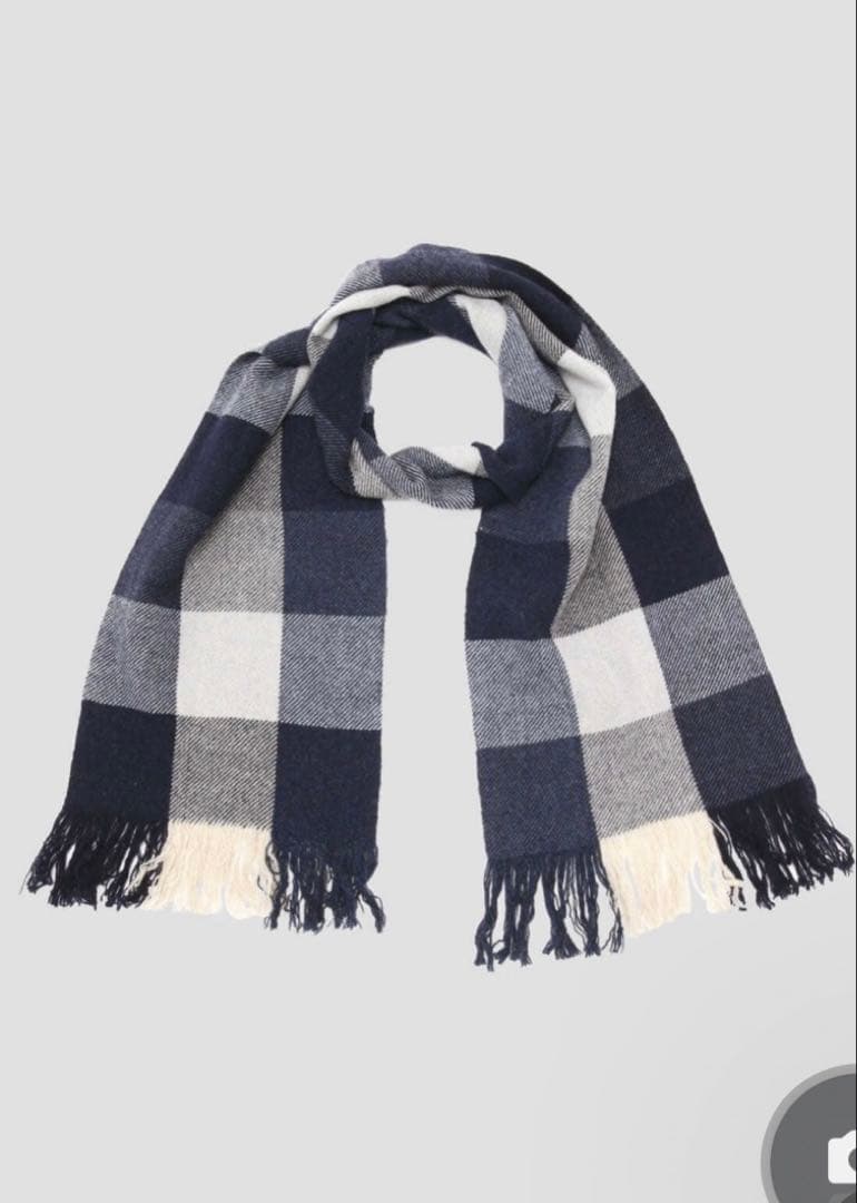 【美品】マーガレットハウエルBLOCK CHECK SCARF（神南店・OS限定