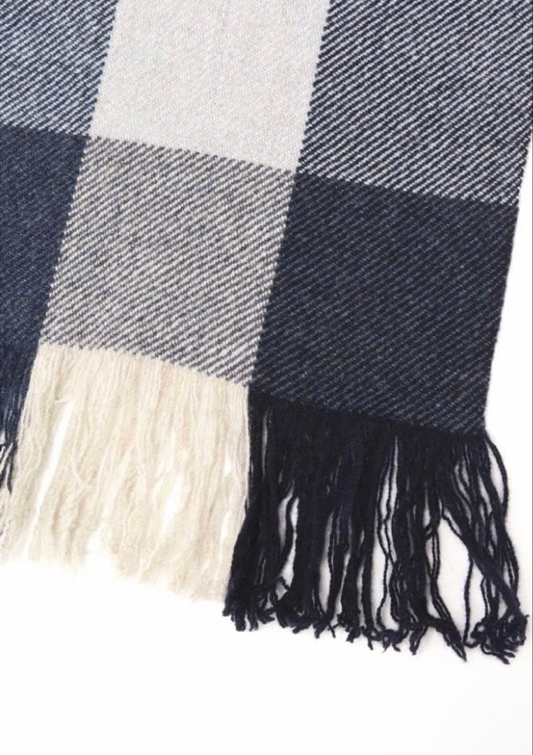 【美品】マーガレットハウエルBLOCK CHECK SCARF（神南店・OS限定