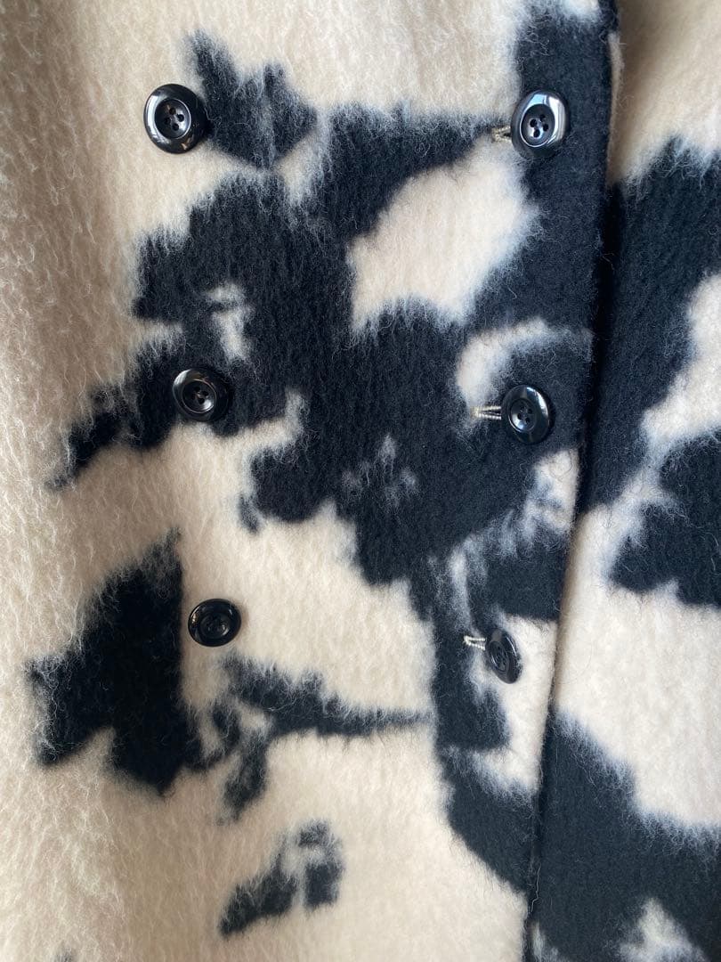 美品 AMERI UND SHADOW FLOWER WOOL COAT S