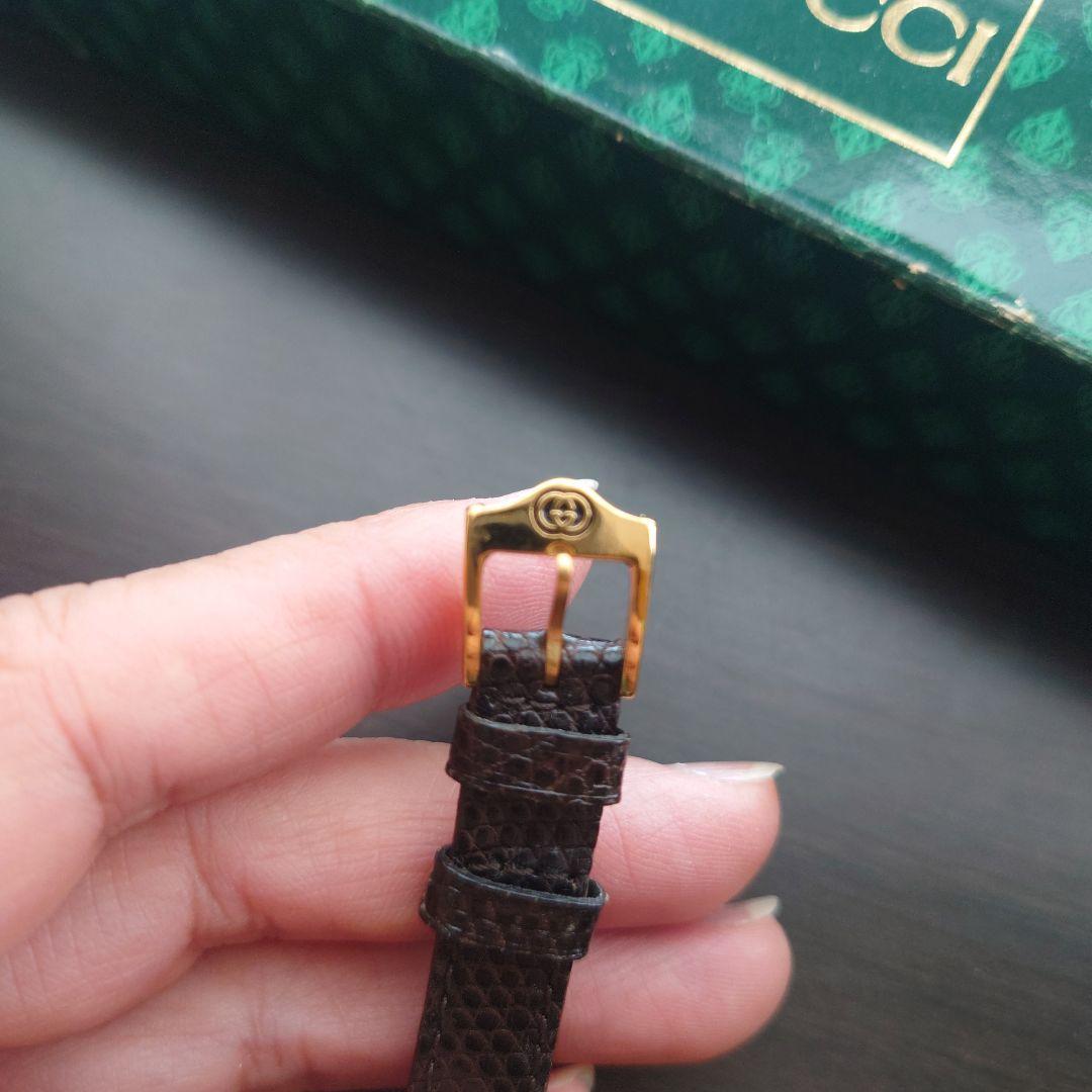 GUCCI アナログ腕時計 ゴールド ブラウン