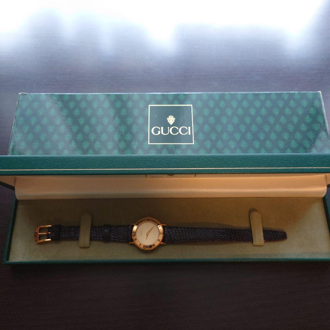 GUCCI アナログ腕時計 ゴールド ブラウン