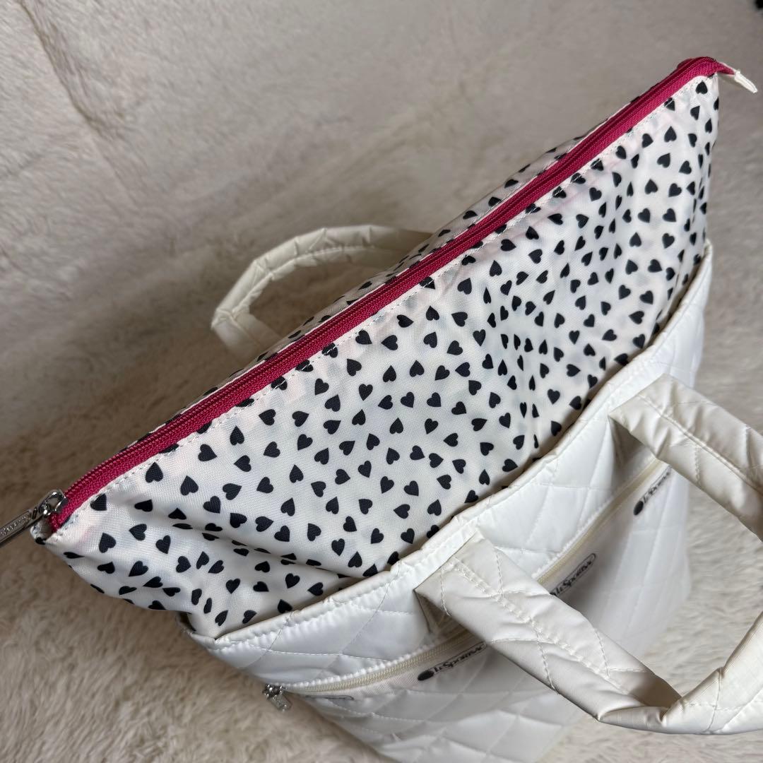 LeSportsac 50周年記念 神崎惠コラボ トートバッグ メレンゲホワイト