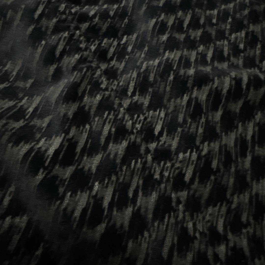 美品　ARMANI COLLEZIONI ベロア　マオカラージャケット　千鳥格子