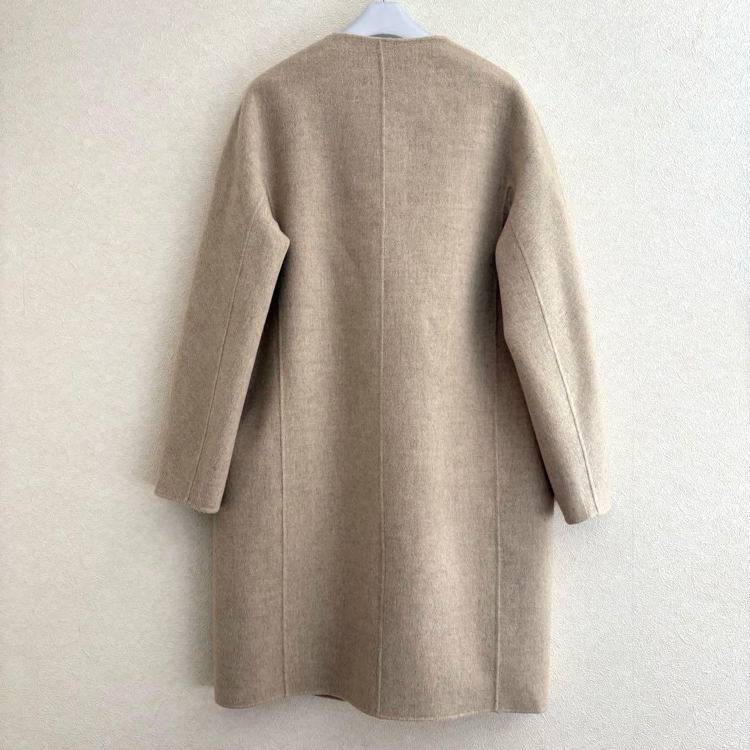 セオリーリュクス　カシミヤ　ウール　ノーカラー　コート