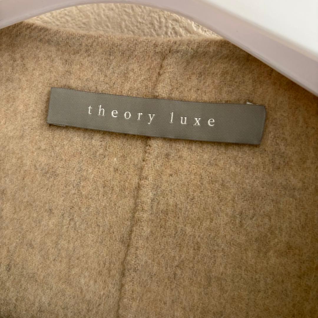 セオリーリュクス　カシミヤ　ウール　ノーカラー　コート