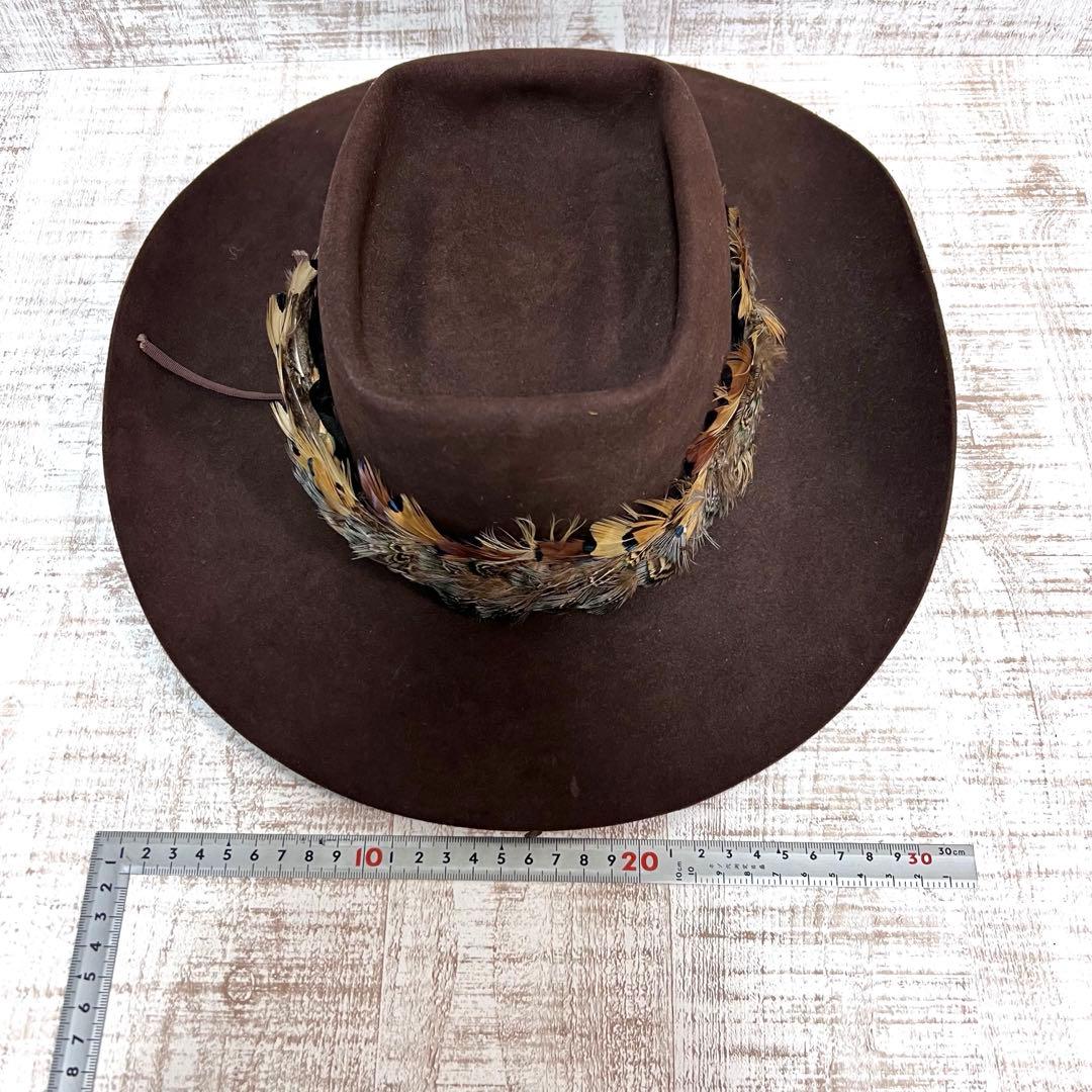 希少　STETSON ハット　6 8/7 ヴィンテージ　はブラウン　中古美品