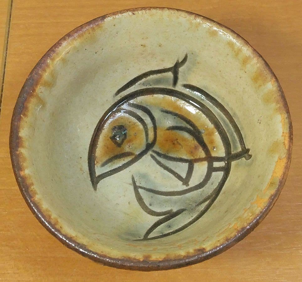 人間国宝 金城次郎 壷屋焼ぐい呑 栞 共箱 美品 やちむん 壺屋焼