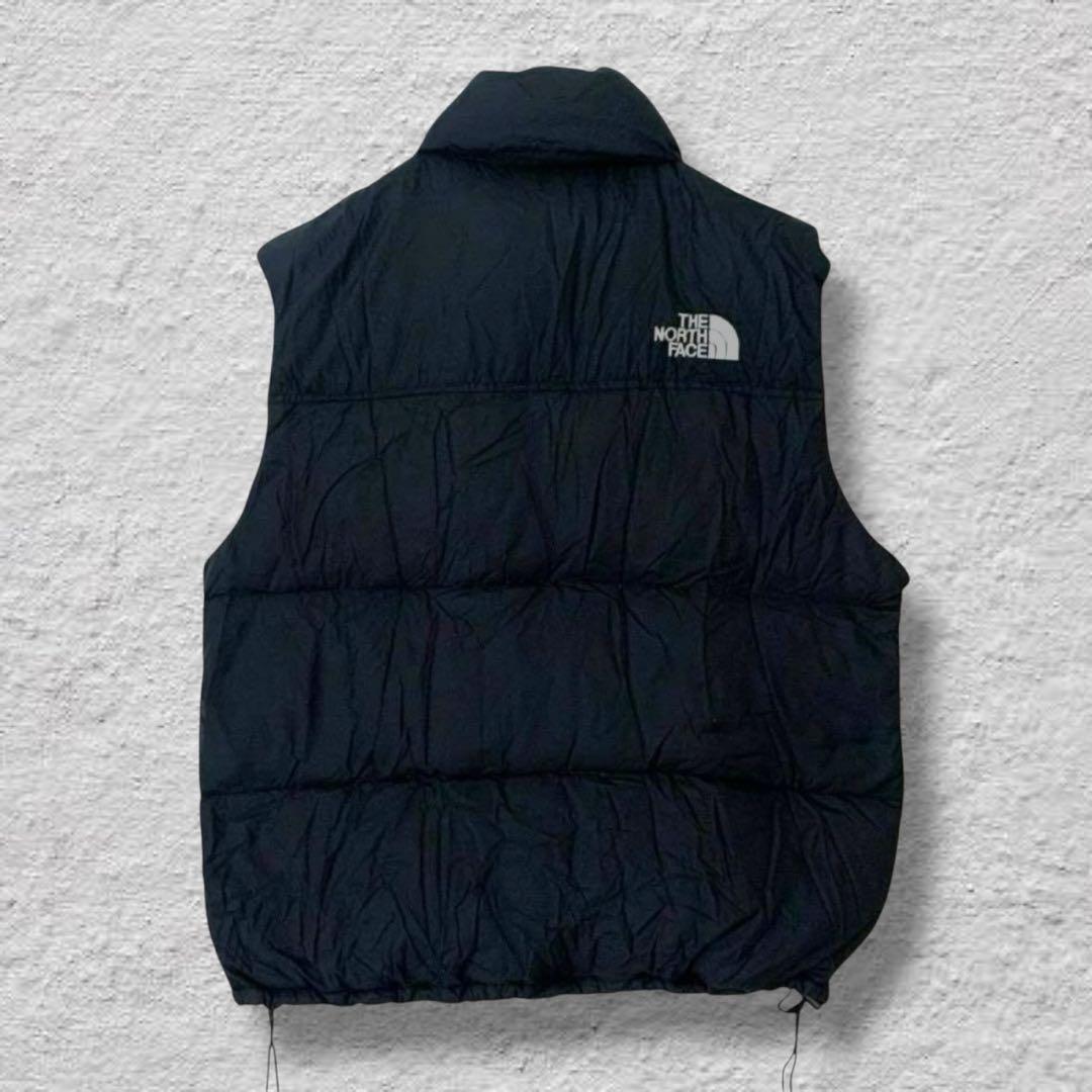 ノースフェイスダウンベストヌプシ700フィルUSA規格90s古着vintage黒