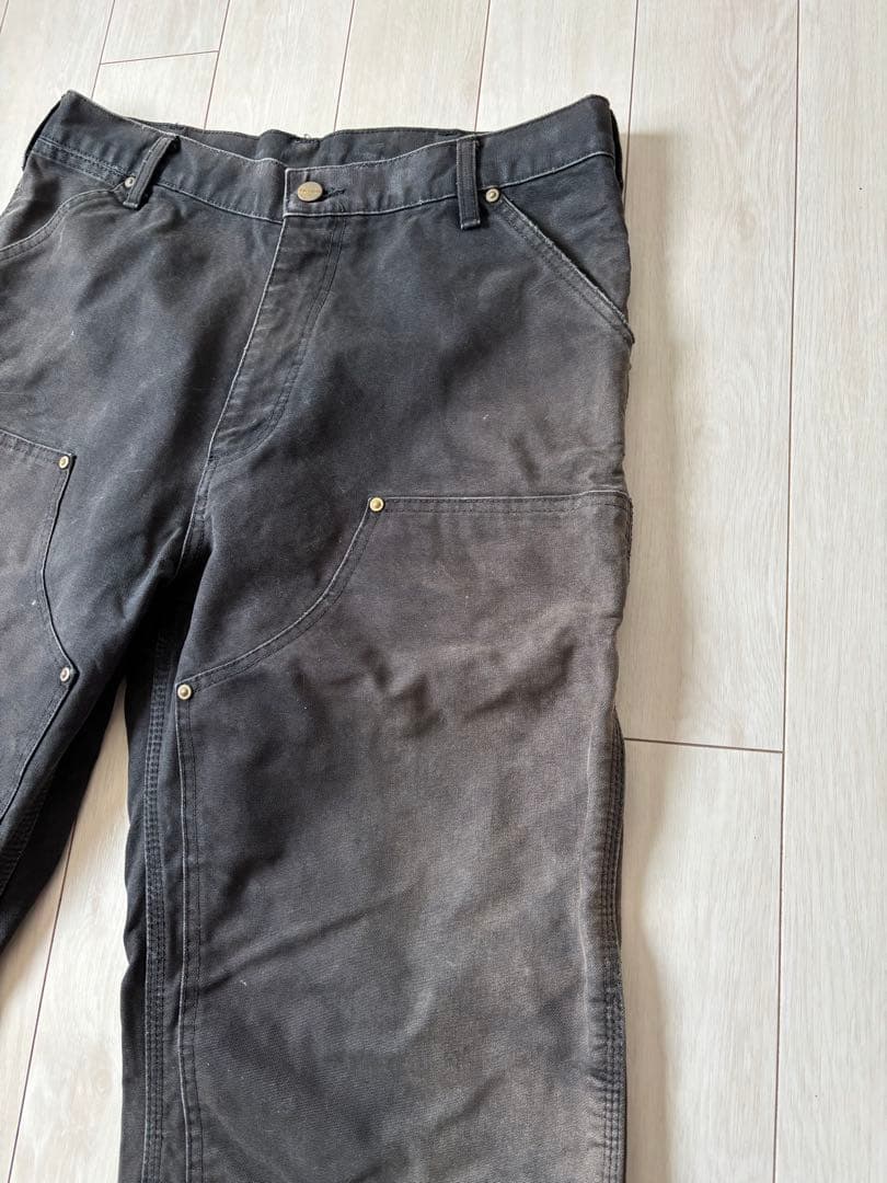 K*i様 【300円スタート】カーハート　ダブルニー　ブラック　フェード　雰囲気