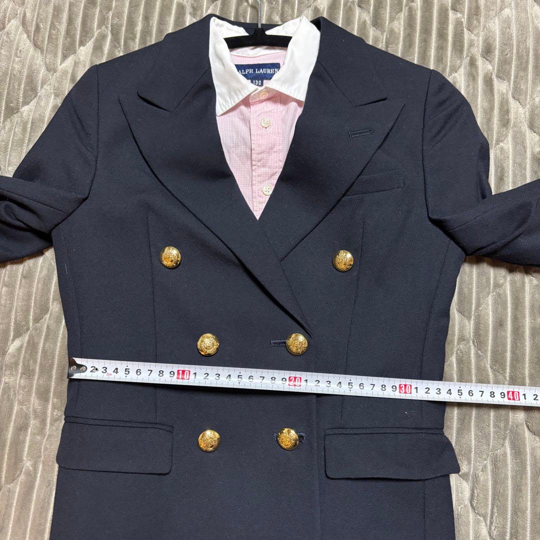 ラルフローレン 入学式 卒業式 紺ブレ 金ボタン セットアップ 130