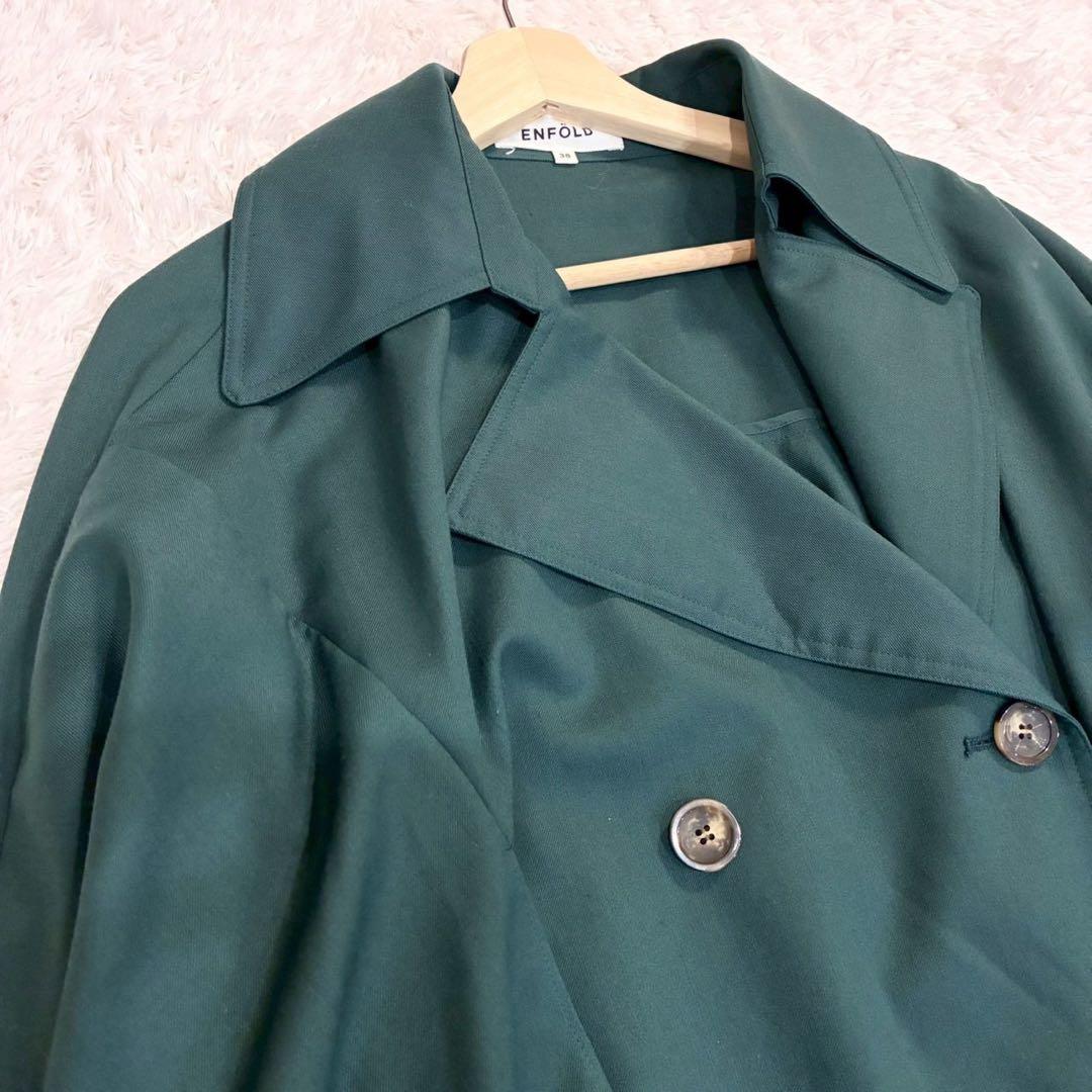 エンフォルド WO/PEギャバ レイヤードトレンチコート 38 M