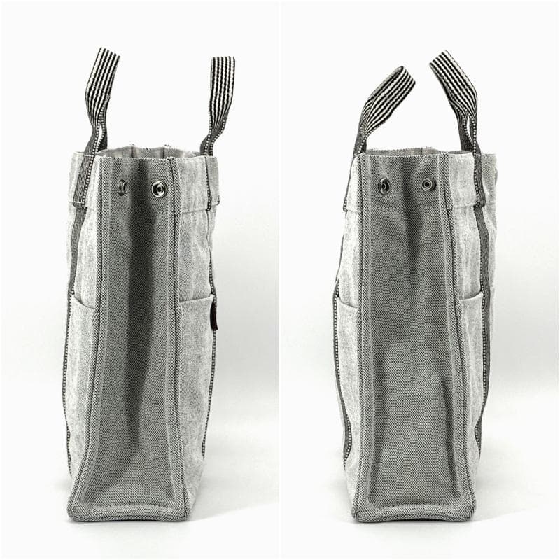 エルメス ニューフールトゥMM　トートバッグ　キャンバス　グレー系 【廃盤】