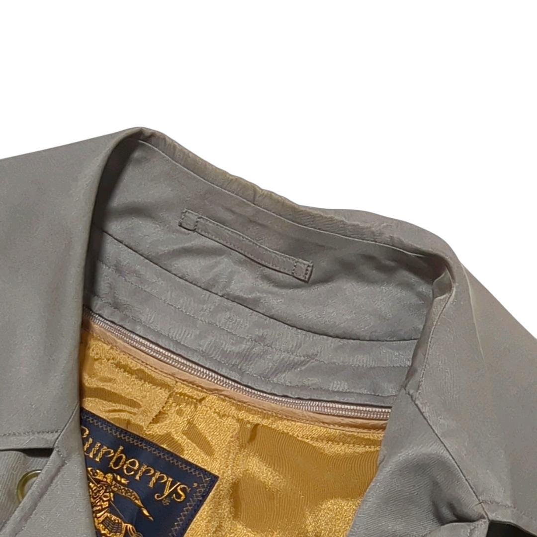 【美品】バーバリー ステンカラーコート XL ライナー付き チェック タマムシ