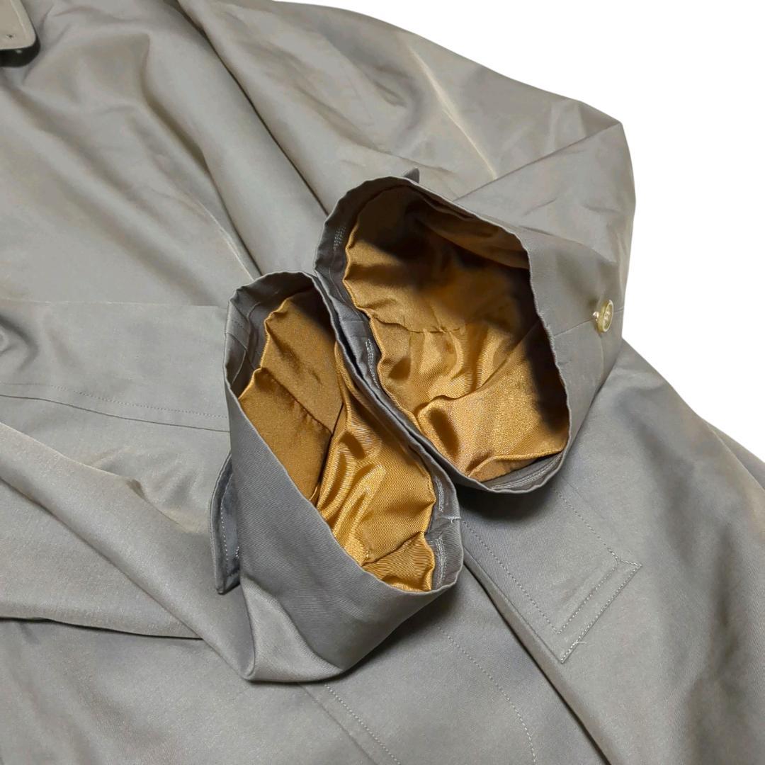 【美品】バーバリー ステンカラーコート XL ライナー付き チェック タマムシ