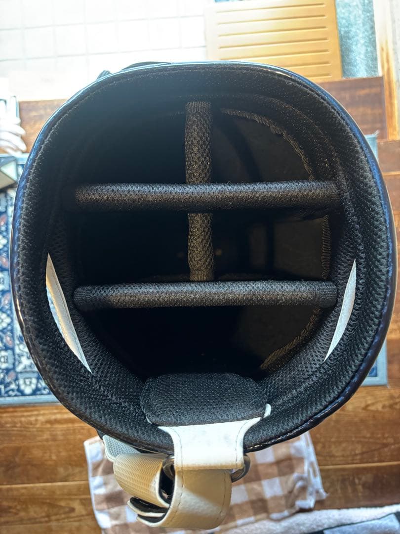 XXIO ゼクシオ　キャディバッグ　ホワイト/ネイビー　5分割