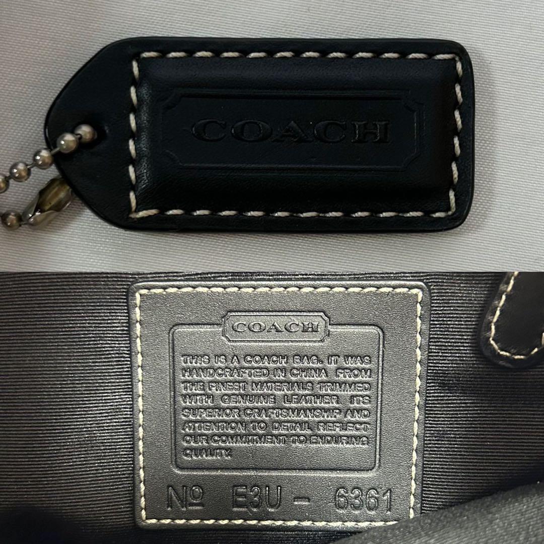 【極美品】コーチ 6361 ソーホー シグネチャー ハーフムーン トートバッグ