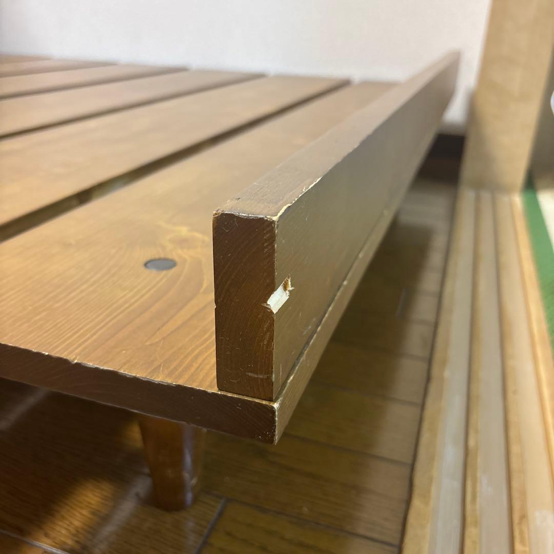 北欧ローベッドフレーム　セミダブル　簡単組立　高さ調節可17cm又は22cm