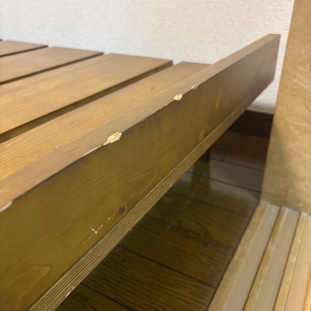 北欧ローベッドフレーム　セミダブル　簡単組立　高さ調節可17cm又は22cm