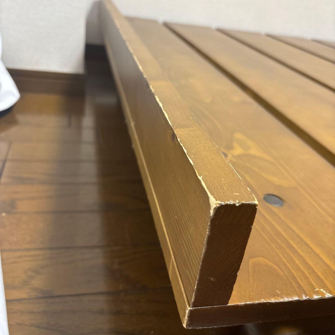 北欧ローベッドフレーム　セミダブル　簡単組立　高さ調節可17cm又は22cm