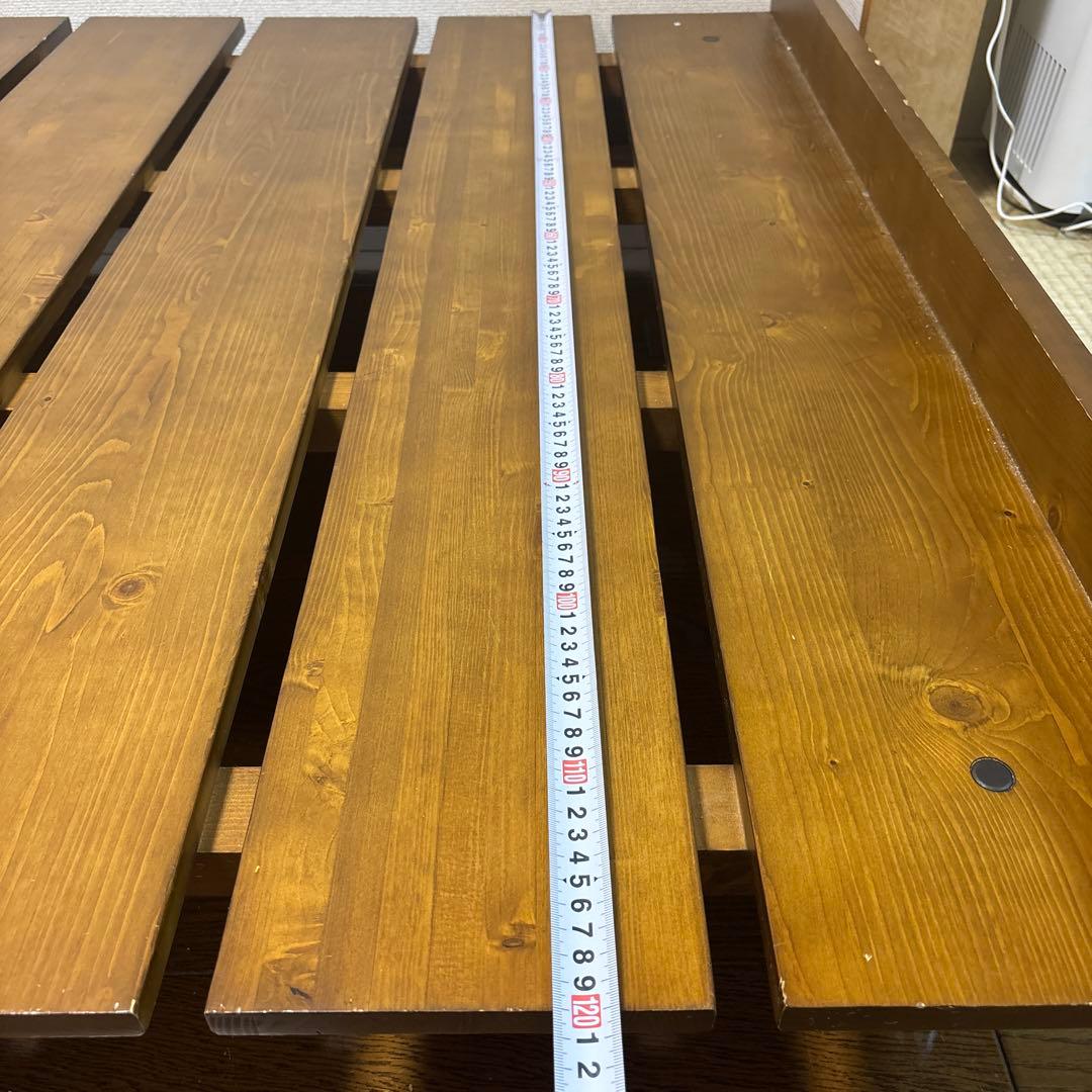 北欧ローベッドフレーム　セミダブル　簡単組立　高さ調節可17cm又は22cm