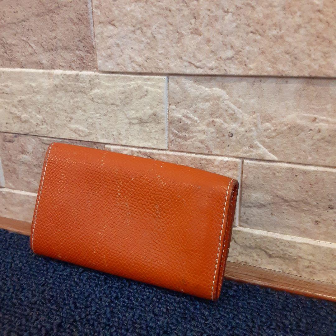 HERMES エルメス オレンジ キーリング キーケース