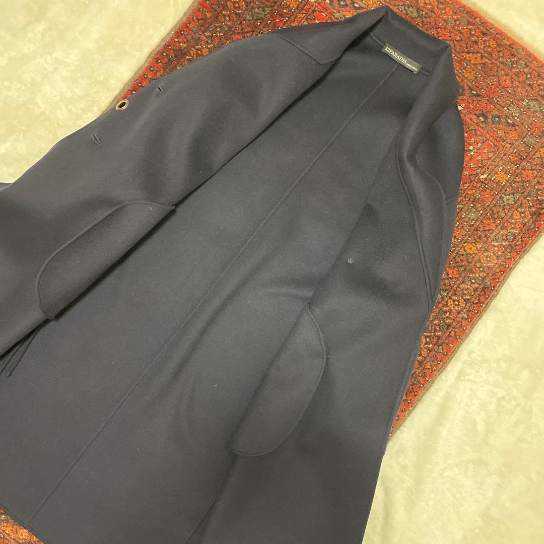 32PARADIS ロングコート　ダークネイビー