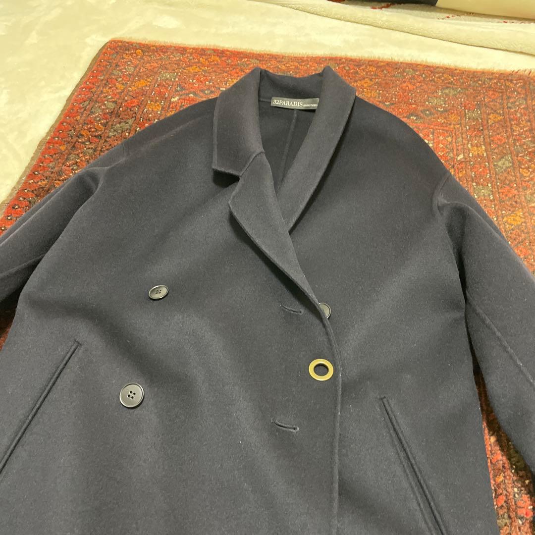 32PARADIS ロングコート　ダークネイビー