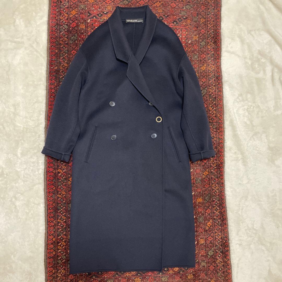 32PARADIS ロングコート　ダークネイビー