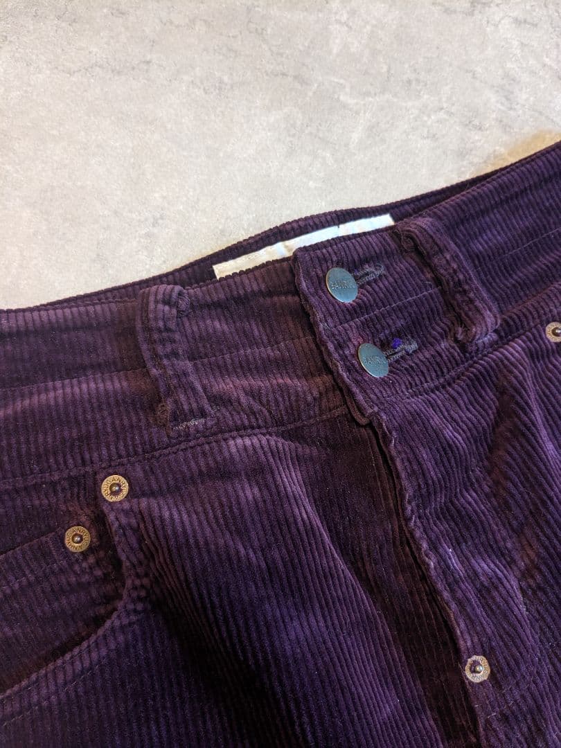GANRYU ガンリュウ 13AW コーデュロイサルエルパンツ パープル S