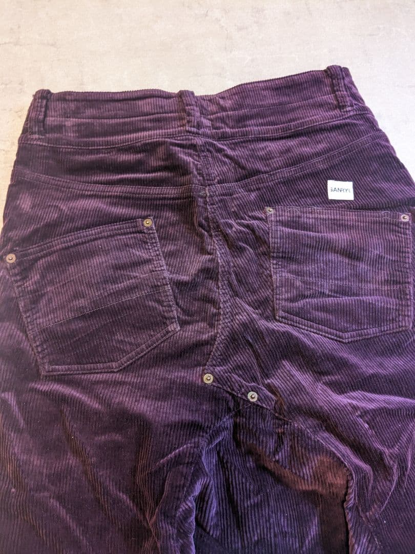 GANRYU ガンリュウ 13AW コーデュロイサルエルパンツ パープル S