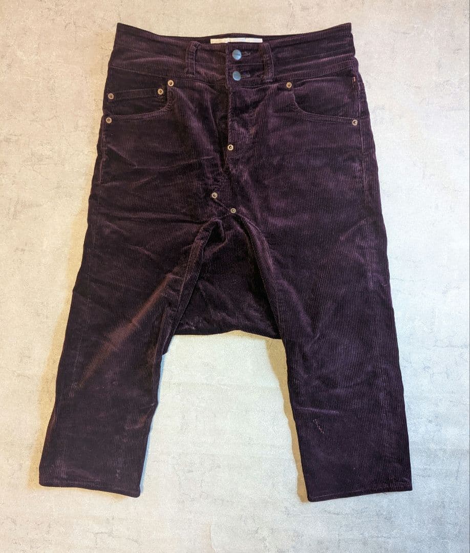 GANRYU ガンリュウ 13AW コーデュロイサルエルパンツ パープル S
