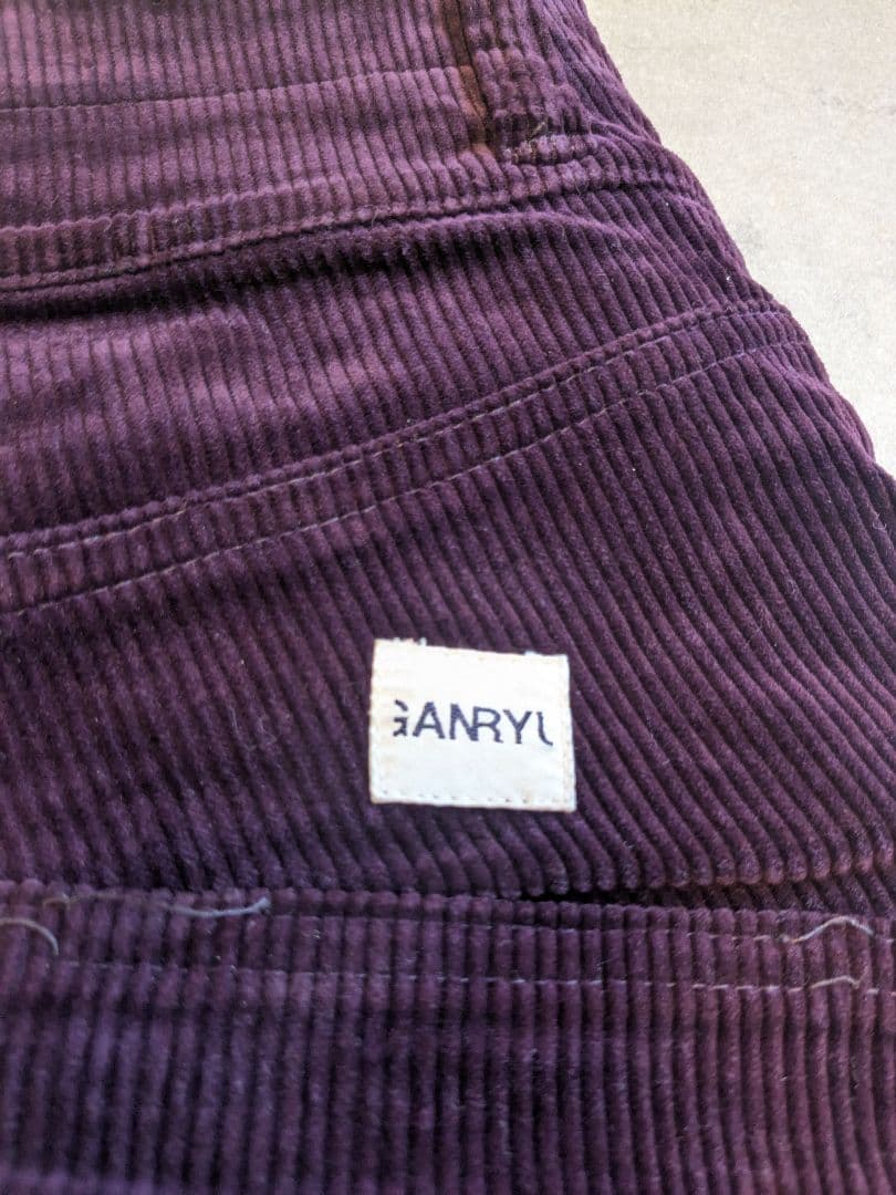 GANRYU ガンリュウ 13AW コーデュロイサルエルパンツ パープル S